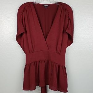 Express Silk Wrap Blouse H-0236